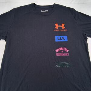 Under Armour Originators of Performance Crew Neck T Shirt Mens Size XL Black